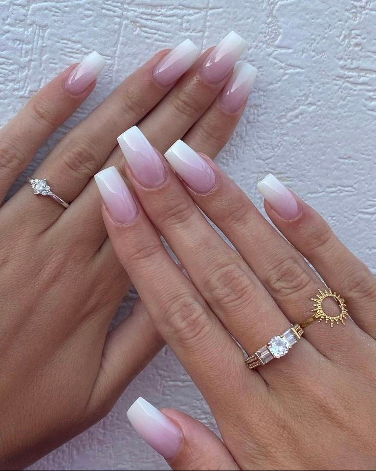 ONELINA™ – Ongles Babyboomer Carrés – Pose Rapide & Tenue 14 Jours