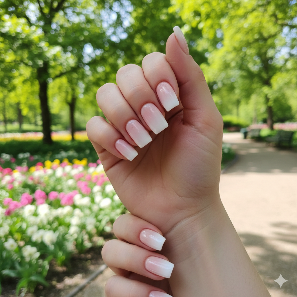 ONELINA™ – Ongles Babyboomer Carrés – Pose Rapide & Tenue 14 Jours