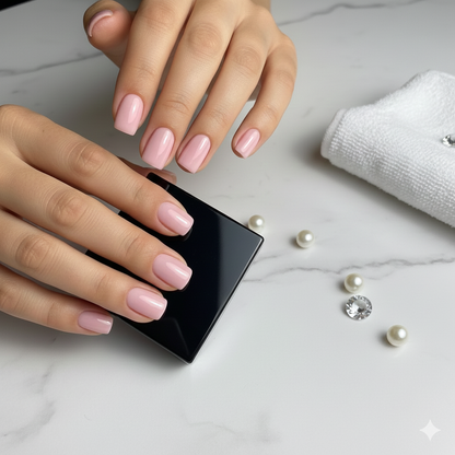 ONELINA™ – Ongles Babyboomer Carrés – Pose Rapide & Tenue 14 Jours